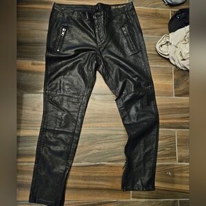 Sexy black faux Leather pants